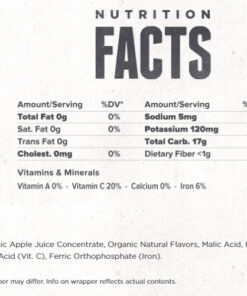 Clif Bar- Kids Zfruit Rope Mixed Berry- Nutrition Facts