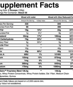 iForce Nutrition- Mass Gainz 10lbs- Nutrition Facts