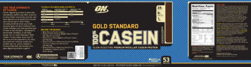 Optimum Nutrition- Gold Standard 100% Casein 4lb Chocolate Label