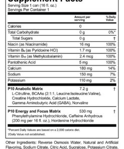 P10 Performance- Supplement Facts Pre-Workout