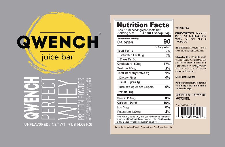 Qwench- Perfect Whey 9lb/170srv Unflavored