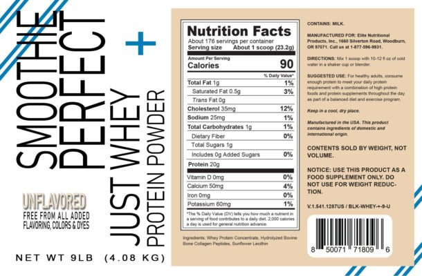 Smoothie Perfect 100% Whey Perfect Whey+ Blend 9lb /176srv