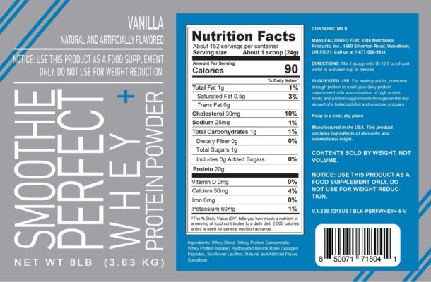 Smoothie Perfect - Perfect Whey+Blend 8lb/152srv